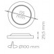 Downlight LED Redondo 7W IP54, corte 100mm